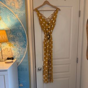 Linen Blend Polkadot jumpsuit